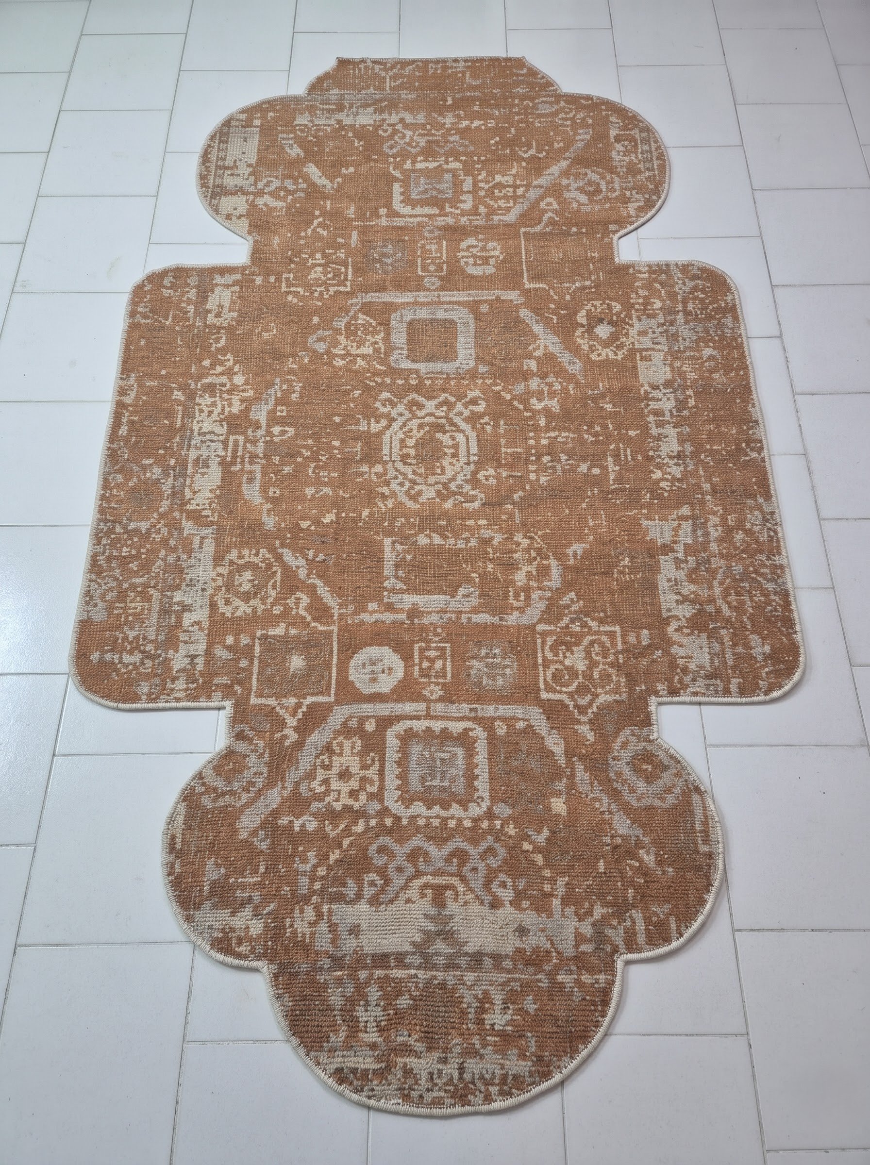 Free-form Carpet — Asymmetric Curved | Paliram Carpets Custom Weave Mirzapur