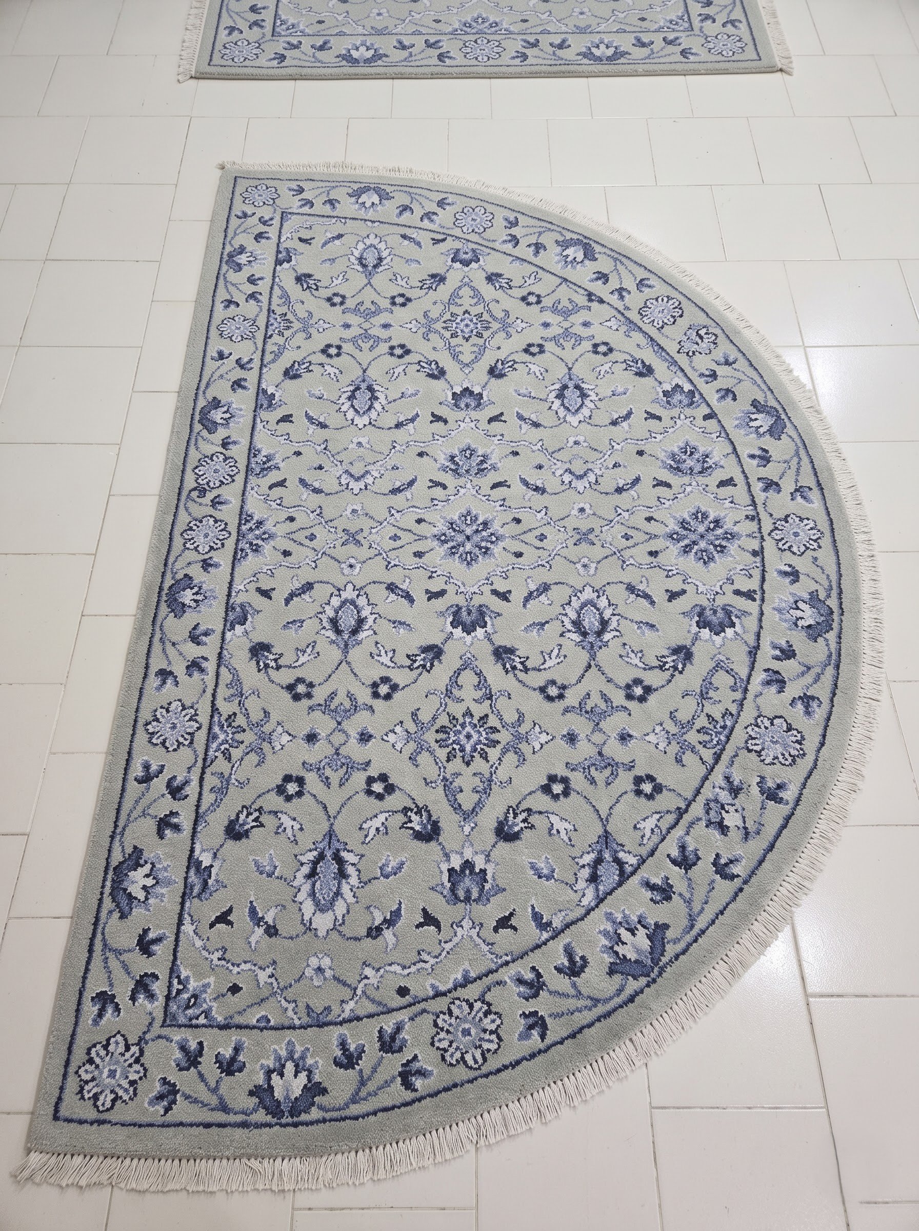 Free-form Carpet — Asymmetric Curved | Paliram Carpets Custom Weave Mirzapur