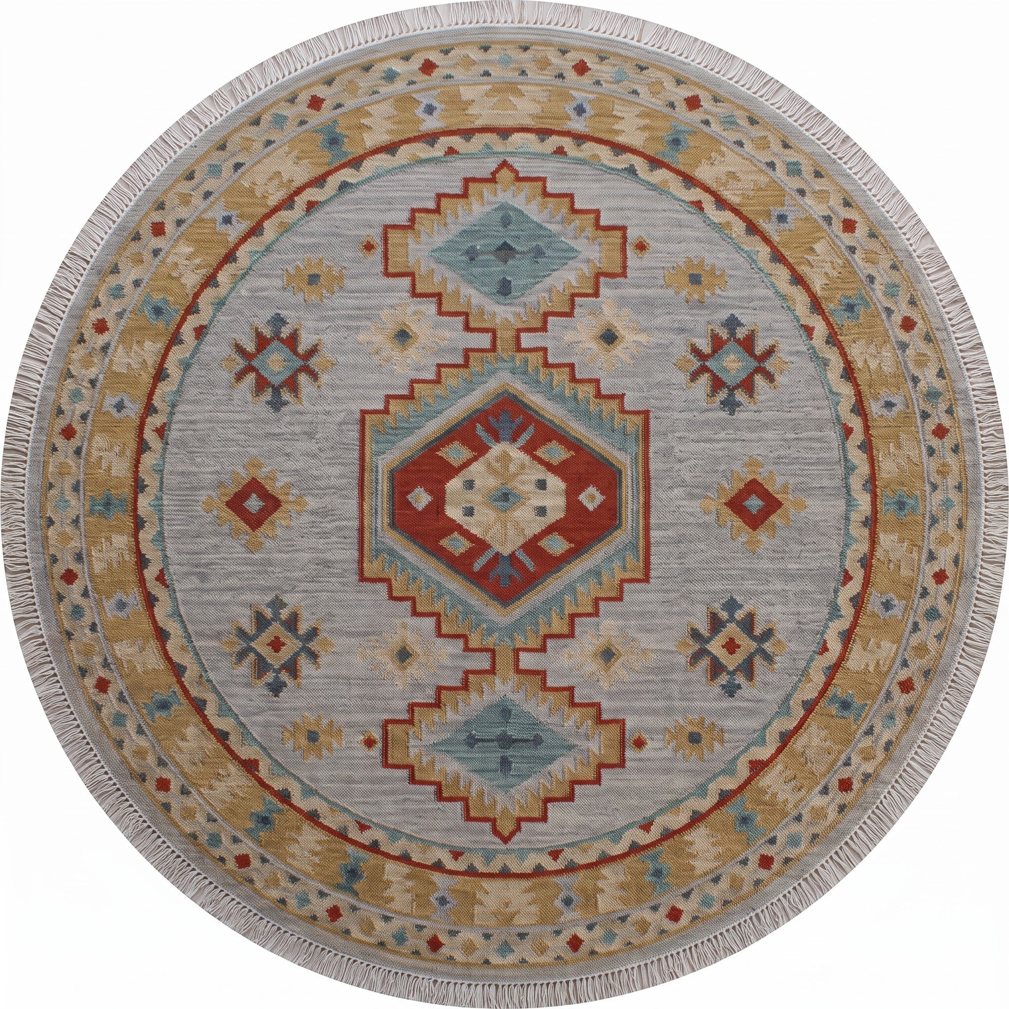 Hexagon Carpet — Geometric Honeycomb | Paliram Carpets Custom Weave Mirzapur