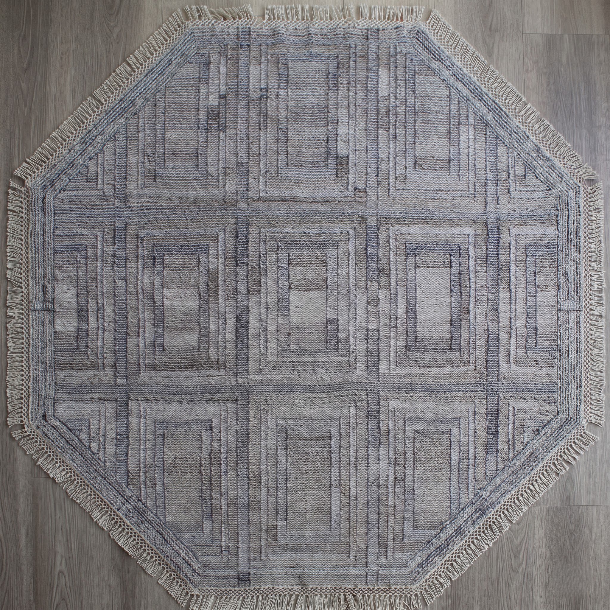 Round Carpet — Circular Scallop Mandala | Paliram Carpets Custom Weave Mirzapur
