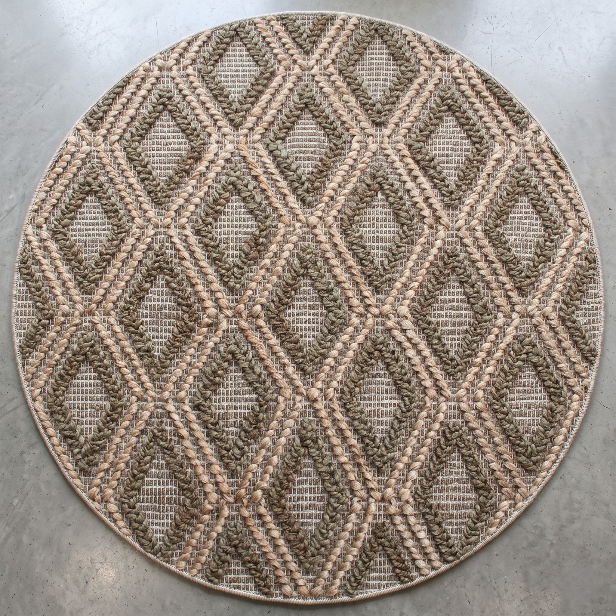 Round Carpet — Circular Scallop Mandala | Paliram Carpets Custom Weave Mirzapur