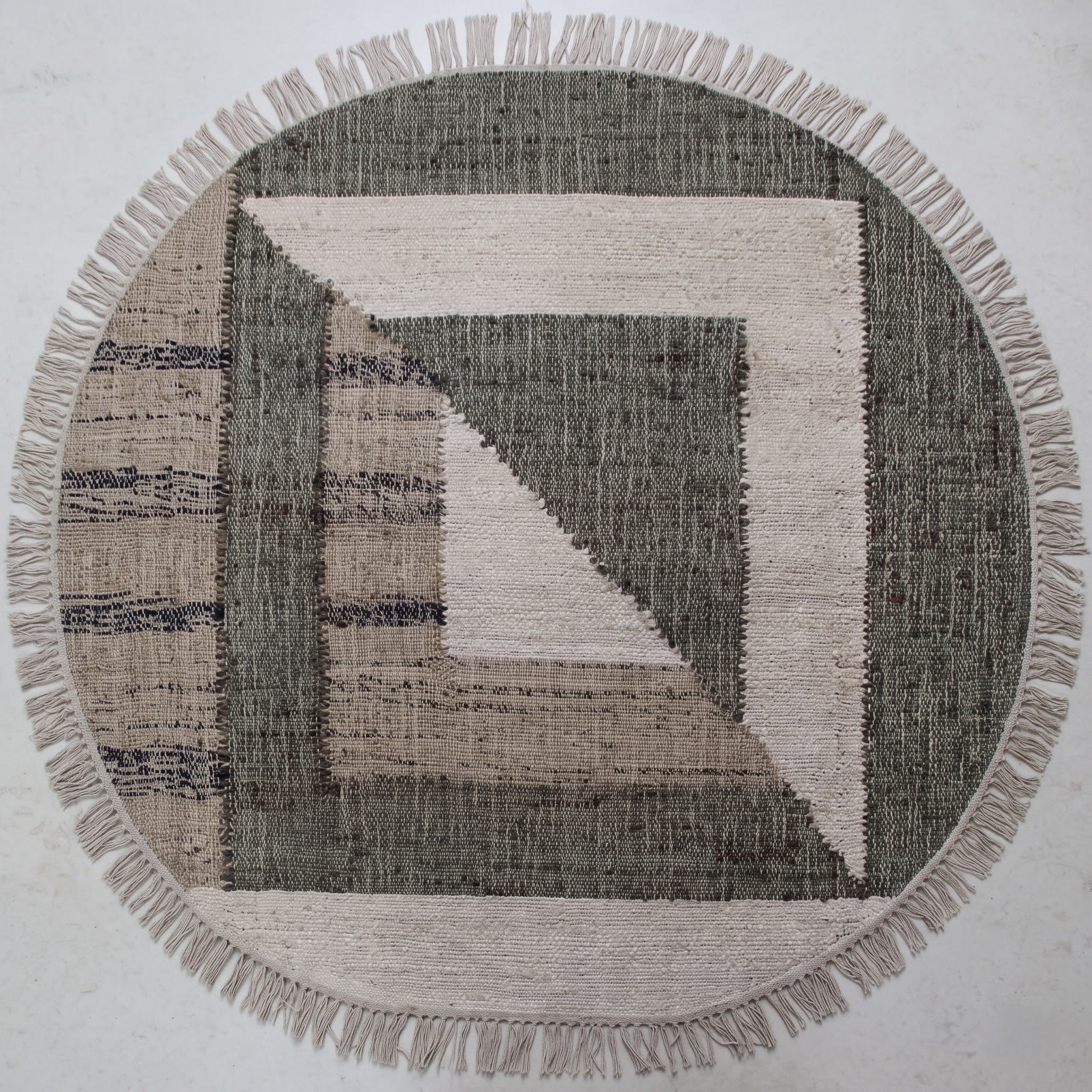 Round Carpet — Circular Scallop Mandala | Paliram Carpets Custom Weave Mirzapur