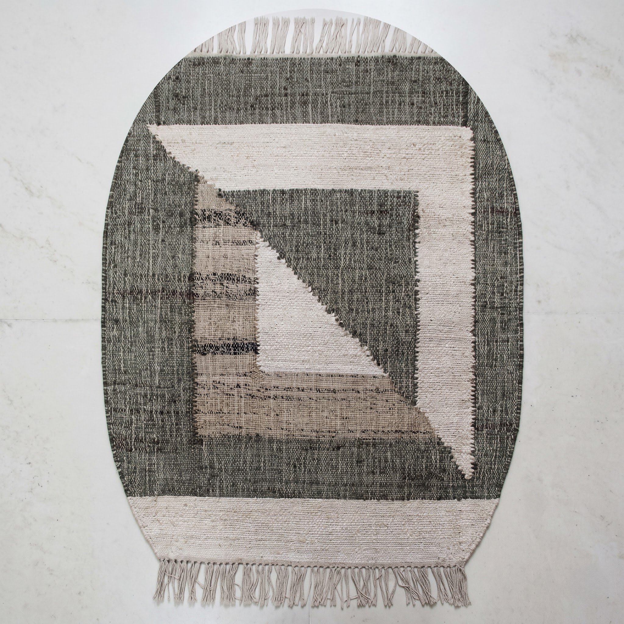Round Carpet — Circular Scallop Mandala | Paliram Carpets Custom Weave Mirzapur