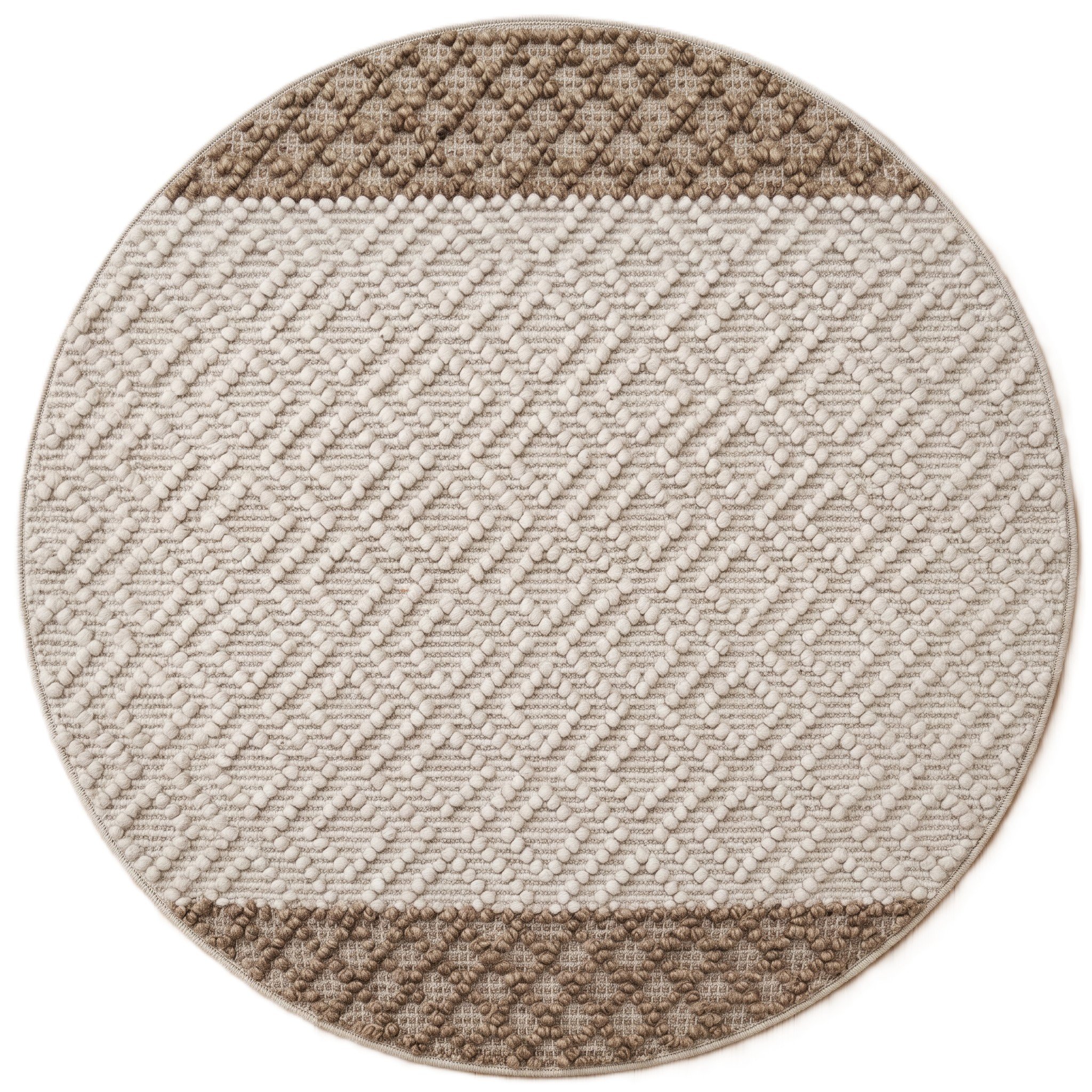 Round Carpet — Circular Scallop Mandala | Paliram Carpets Custom Weave Mirzapur
