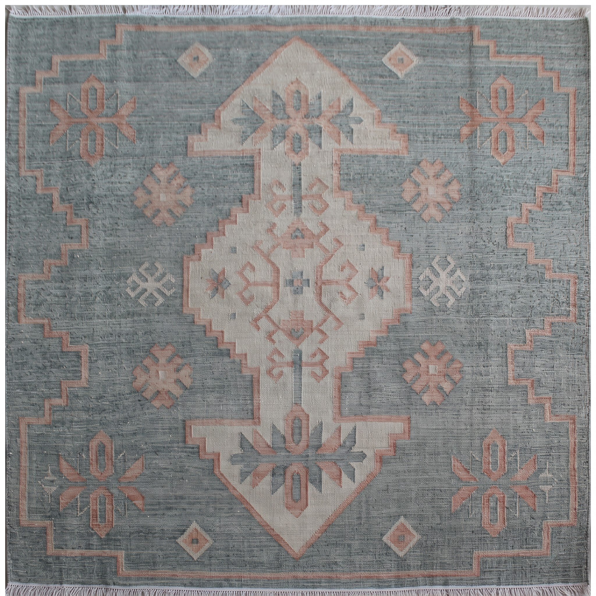 Round Carpet — Circular Scallop Mandala | Paliram Carpets Custom Weave Mirzapur
