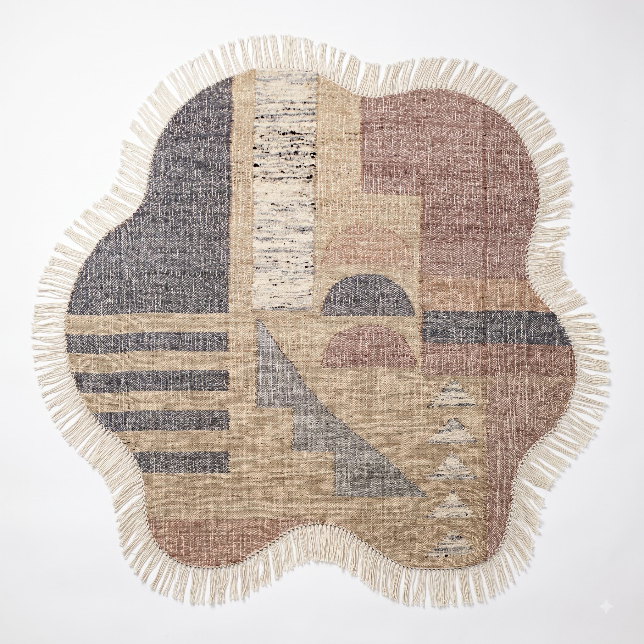 Round Carpet — Circular Scallop Mandala | Paliram Carpets Custom Weave Mirzapur