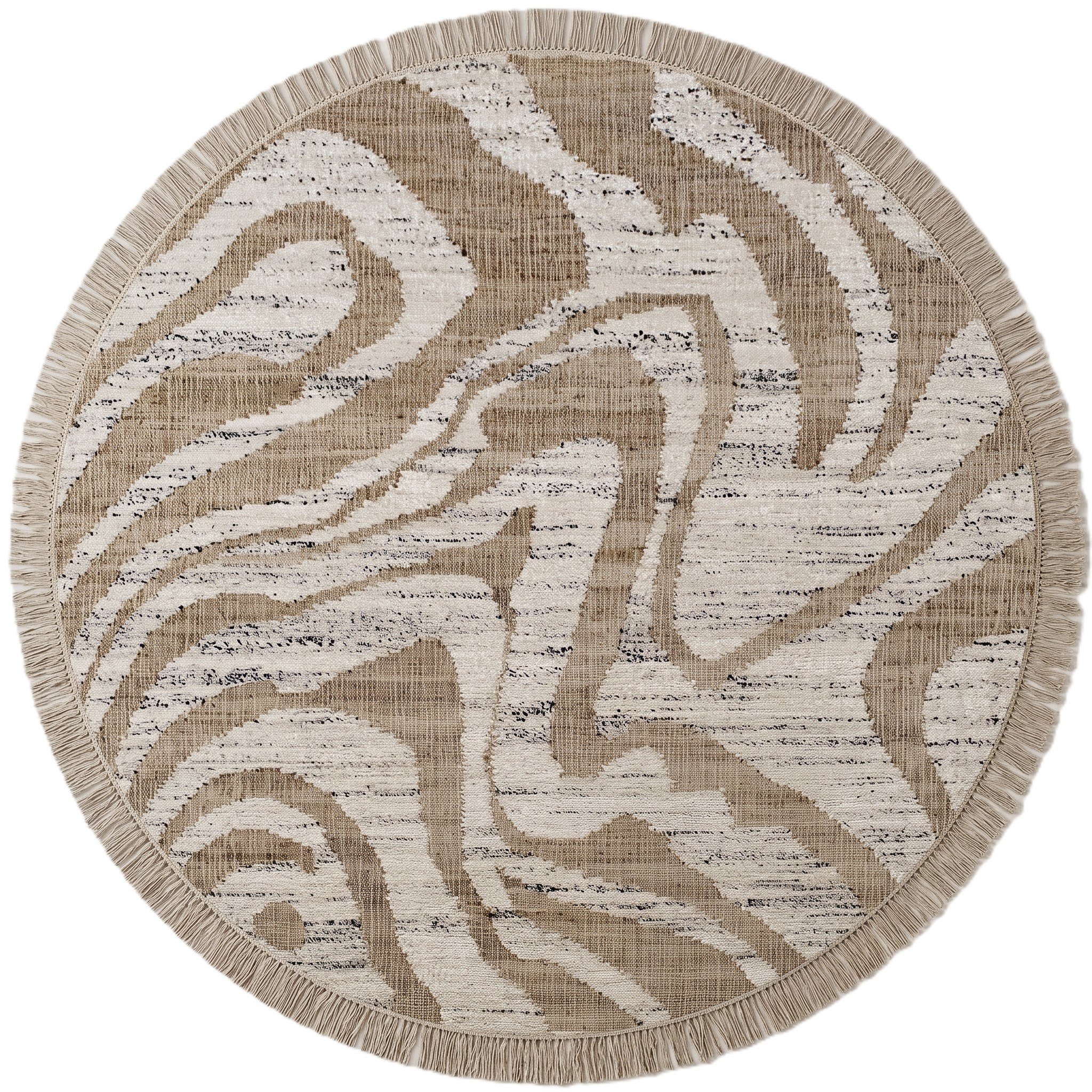 Round Carpet — Circular Scallop Mandala | Paliram Carpets Custom Weave Mirzapur