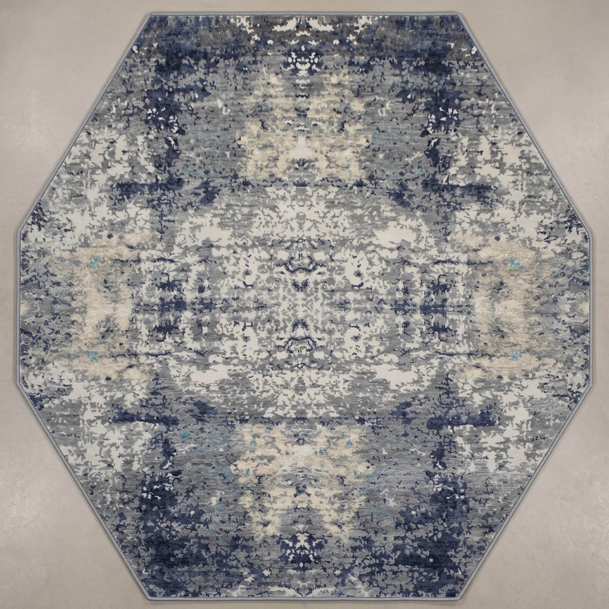 Square Carpet — Geometric Grid Border | Paliram Carpets Custom Weave Mirzapur