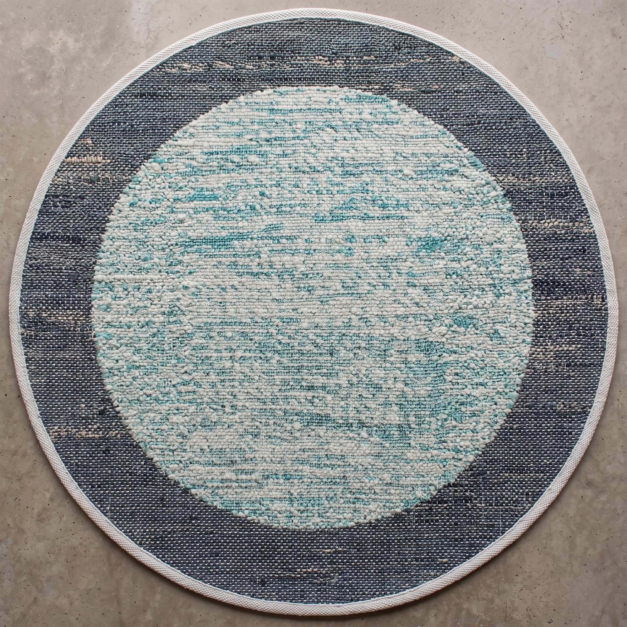 Square Carpet — Geometric Grid Border | Paliram Carpets Custom Weave Mirzapur