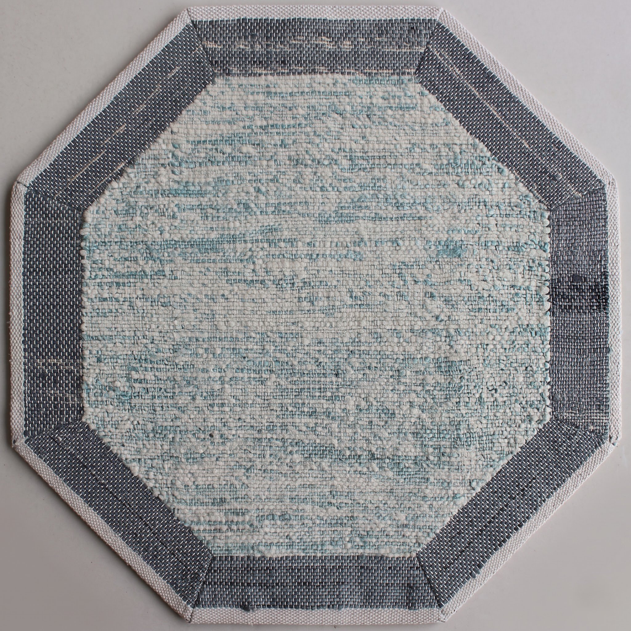 Square Carpet — Geometric Grid Border | Paliram Carpets Custom Weave Mirzapur