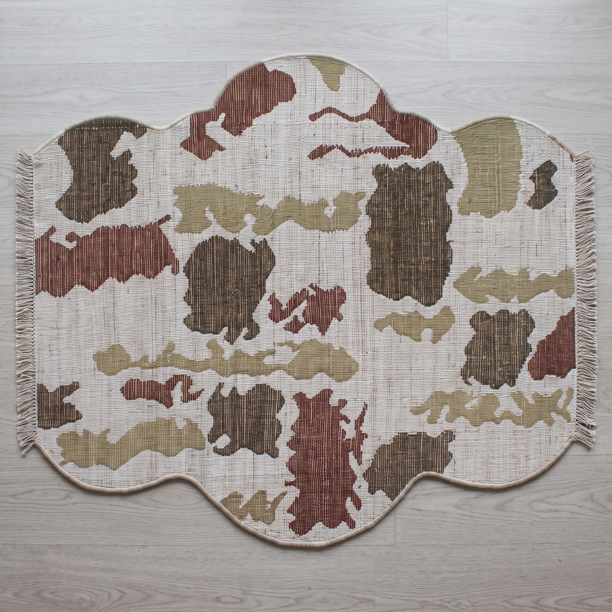 Square Carpet — Geometric Grid Border | Paliram Carpets Custom Weave Mirzapur