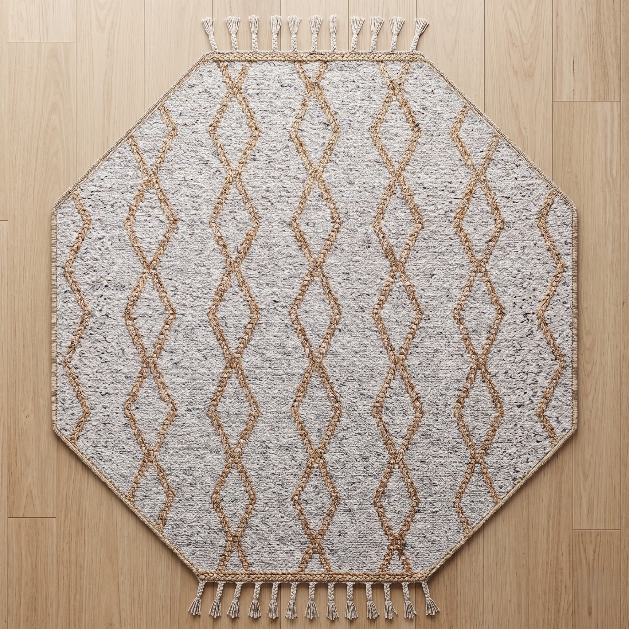 Square Carpet — Geometric Grid Border | Paliram Carpets Custom Weave Mirzapur