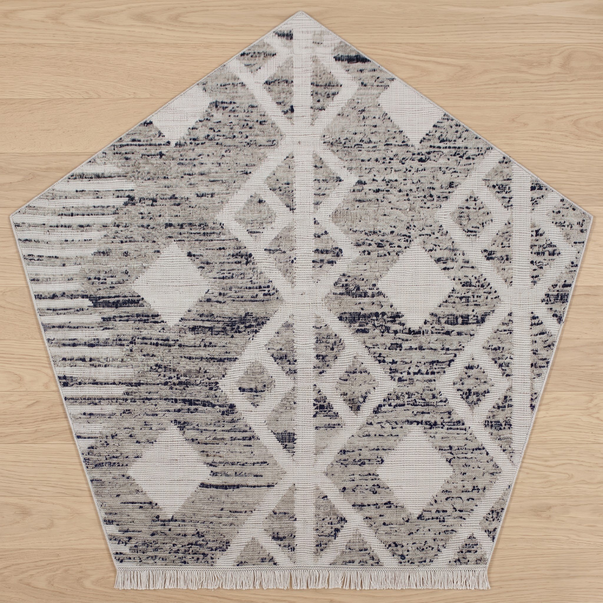Square Carpet — Geometric Grid Border | Paliram Carpets Custom Weave Mirzapur