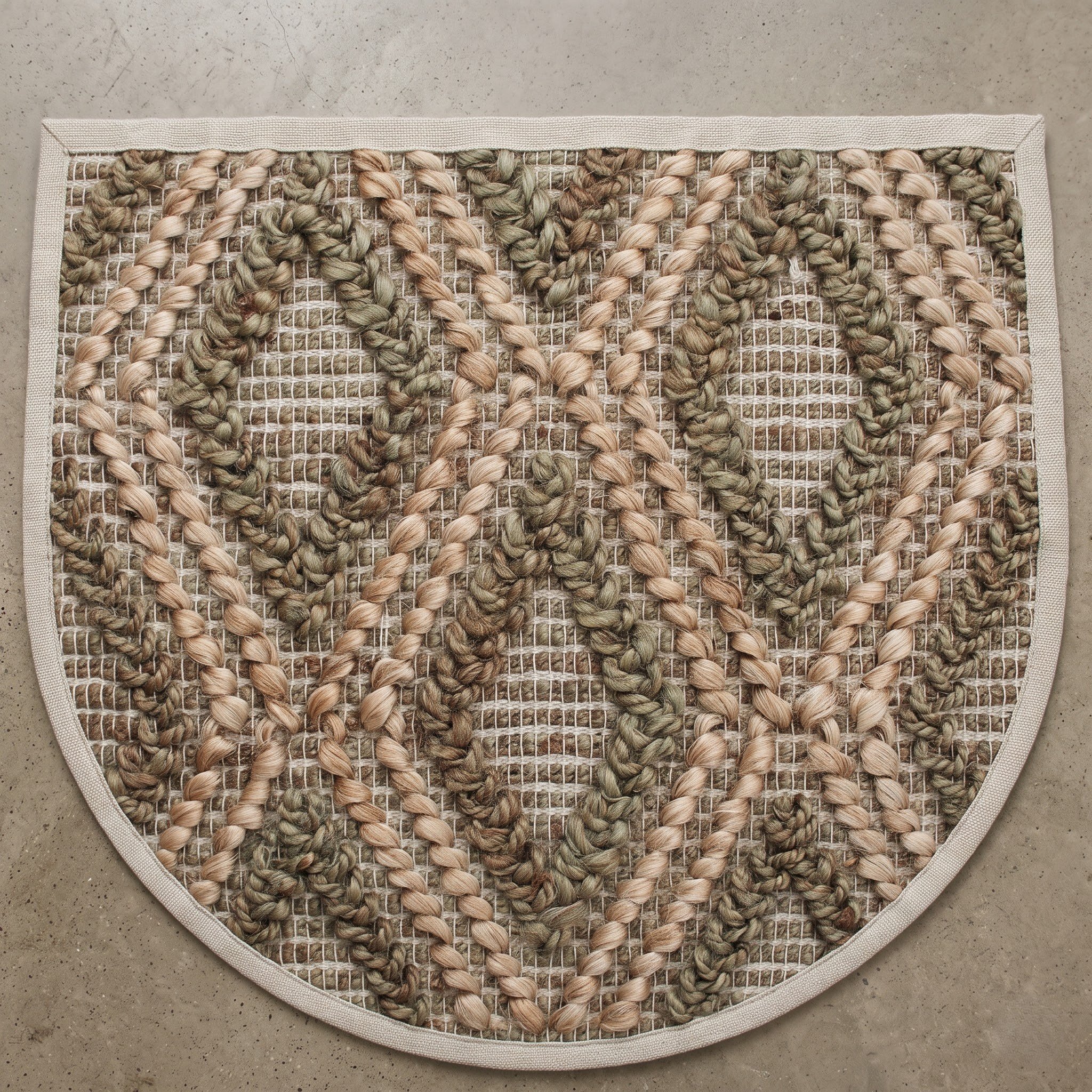 Square Carpet — Geometric Grid Border | Paliram Carpets Custom Weave Mirzapur