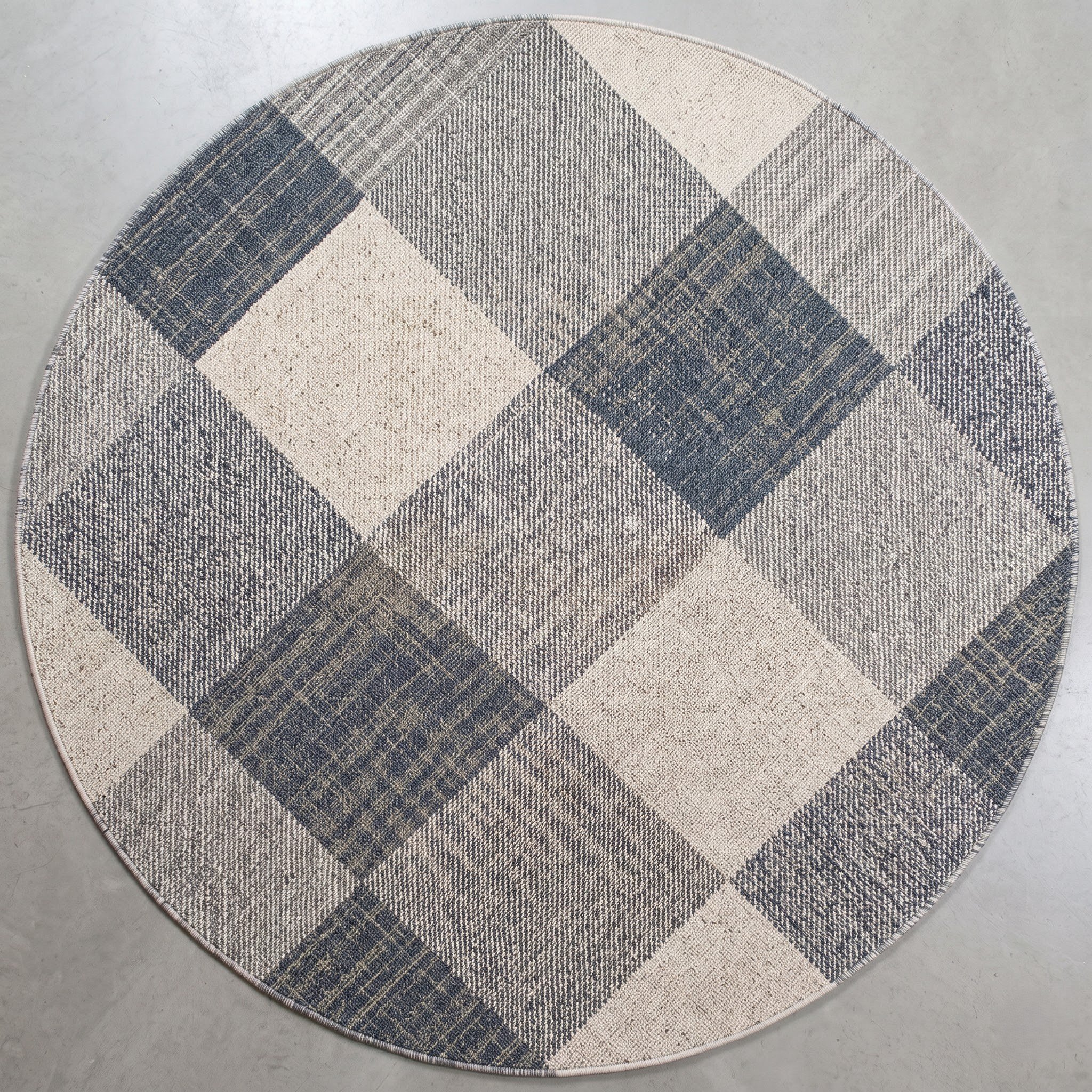 Square Carpet — Geometric Grid Border | Paliram Carpets Custom Weave Mirzapur