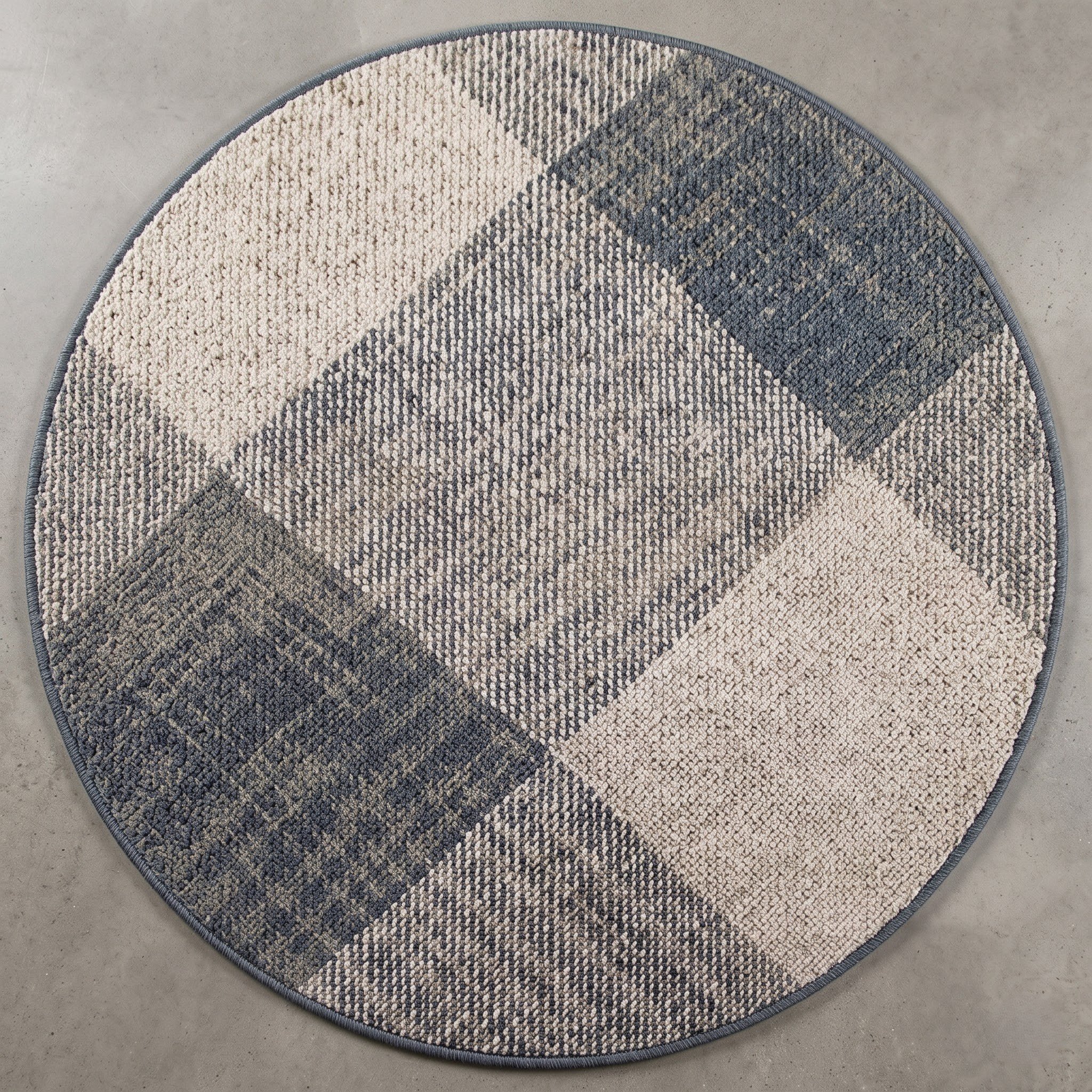 Square Carpet — Geometric Grid Border | Paliram Carpets Custom Weave Mirzapur