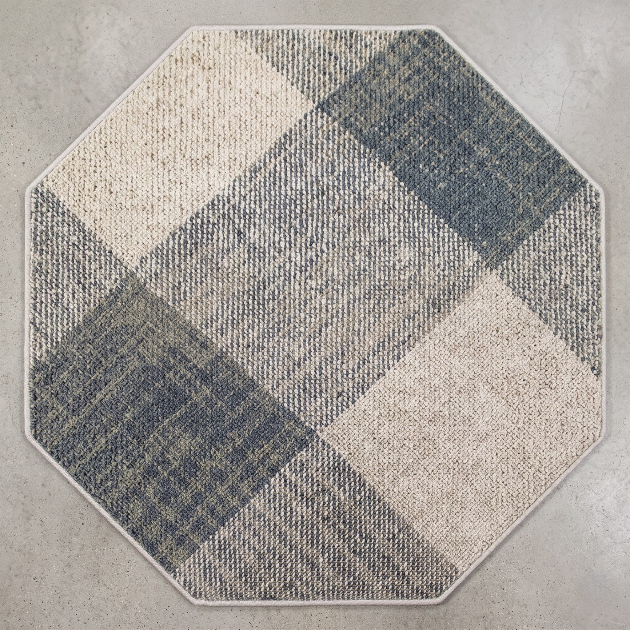 Square Carpet — Geometric Grid Border | Paliram Carpets Custom Weave Mirzapur