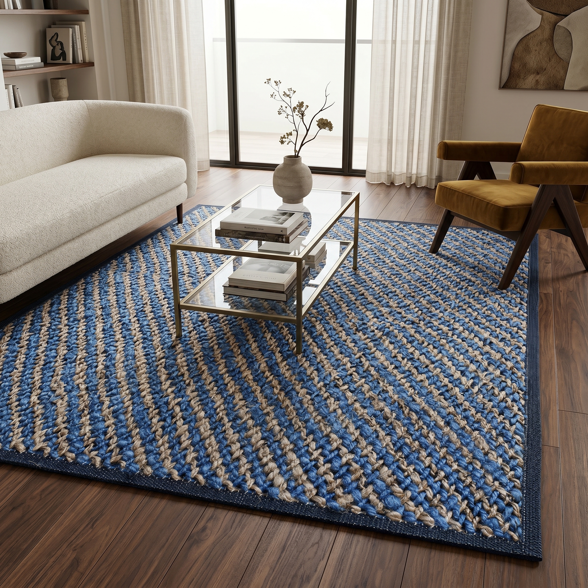 Vermont Indigo Jute Rug